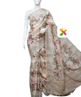 PURE LINEN DIGITAL PRINT SAREE SILK ZONE